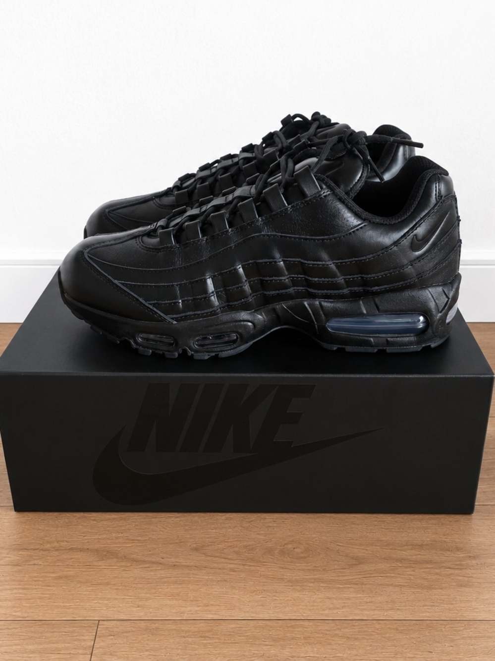 Nike Air Max 95 Big Bubbles Black Leather QS Sneakers